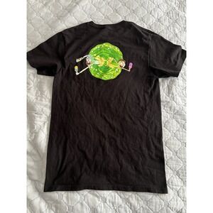 Rick & Morty x Afters Ice Cream Tee Sz S Black 2019 Portal Shirt